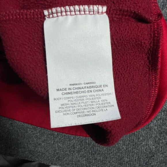 Nike Therma-Fit Hoodie XL Red Maroon Colorblock Sweatshirt Jacket Men’s Training - Picture 13 of 14